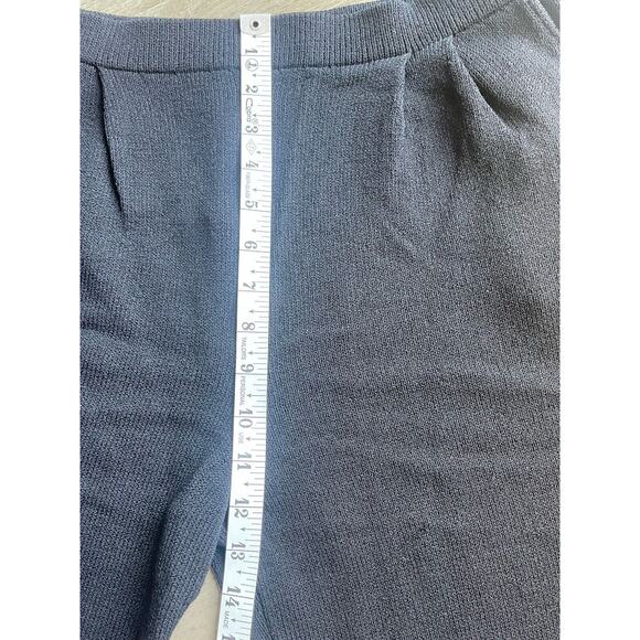 ST JOHN Collection Santana Knit Pants Wide Leg Sz 10 Wool Blend Pull On Trouser - Picture 9 of 9